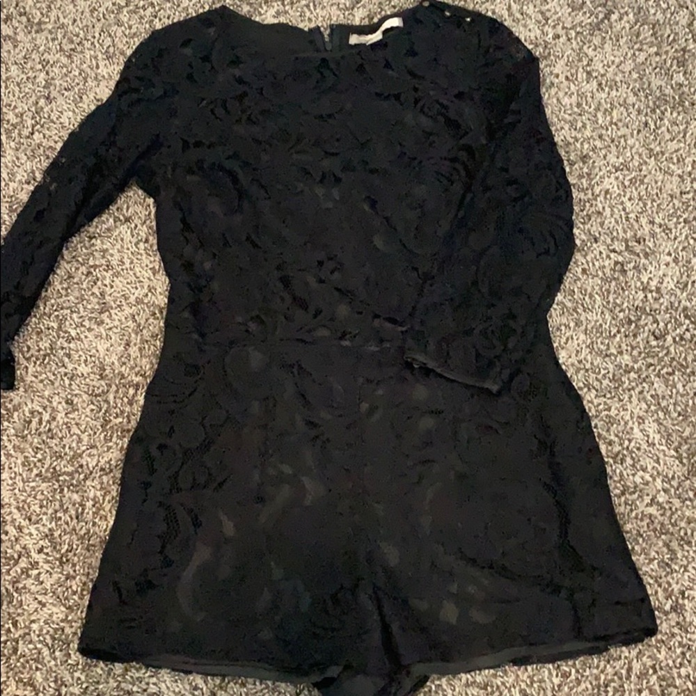 Black Lace Romper